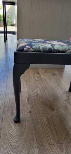 Vintage piano chair professionally sprayed in Farrow & Ball
