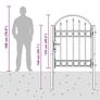 Steel Garden Fence Gate 104x125 cm Image 5