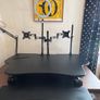 Duronic Standing Desk Converter + Monitor Arms + Anti-Fatigue Mat Image 5