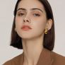 Brand New 18K Women's Earrings Dupes Hypoallergenic Stud Earrings Image 3