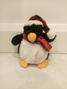 Christmas penguin soft toy