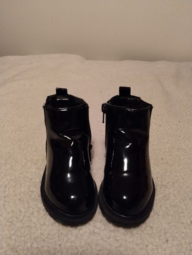 River Island Black Patent Chelsea Boots
