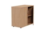 Lockable Bookcase H725mm - 1 + 3/4 Level (Desk High) - Beech