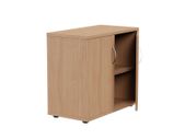 Lockable Bookcase H725mm - 1 + 3/4 Level (Desk High) - Beech