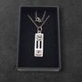 Signed British Mackintosh Style Sterling Silver & Amethyst Necklace, London 1999 Image 2