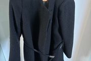 Mango Black Coat With Belt