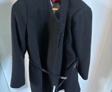 Mango Black Coat With Belt