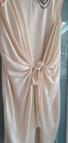 H&M beige tie front dress Sz 40 (Fit 12-16UK)