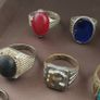 15 Antique Brass Rings Mixed Vintage Collectible Jewelry Lot Image 7