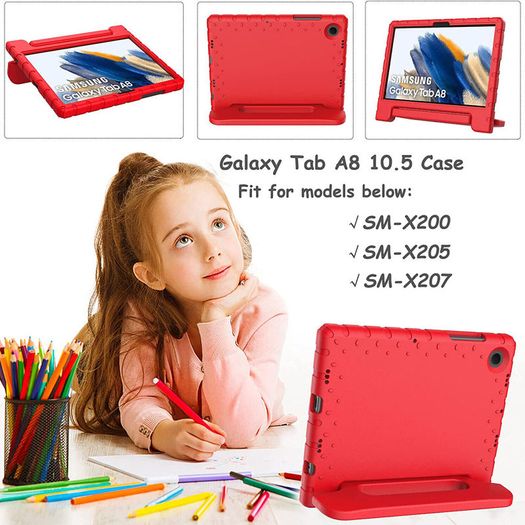 For Samsung Galaxy Tab A8 10.5 2021 Case Kids Shockproof Tablet Smart Cover EVA New Red - FHT14SMTK1