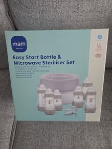 MAM microwave steriliser and bottle set