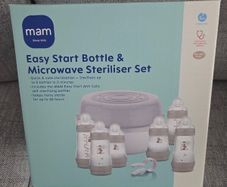 MAM microwave steriliser and bottle set