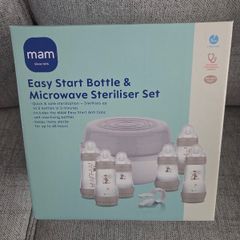 MAM microwave steriliser and bottle set