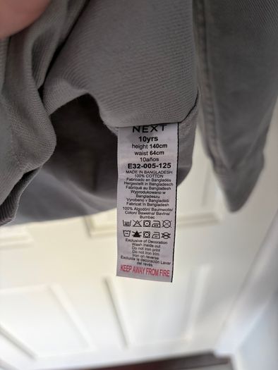 Next grey denim jacket hood age 10