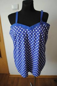 Silhouette plus size polka dot tankini swimwear top Perfect condition size UK28 EU56 Postage included