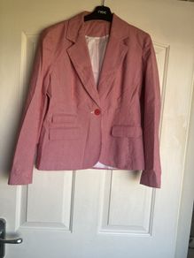 Womans red/white blazer