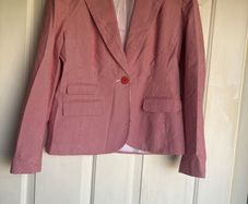 Womans red/white blazer