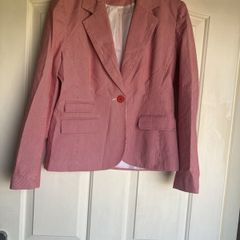 Womans red/white blazer