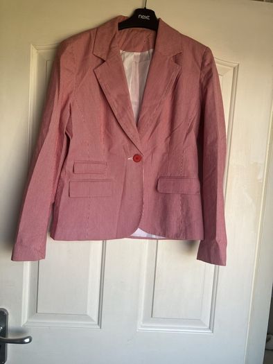 Womans red/white blazer