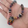 Antique Venetian Style MultiColor Mix Glass & Old Face Glass Pendant Necklace Image 6