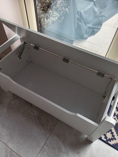 White wooden storage box