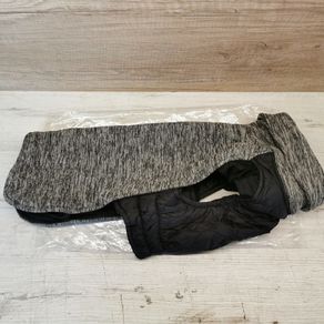 Large/2XL Winter Dog Jumper - grey/black