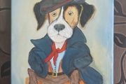 Humourous Dog painting reduced