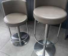 Faux leather, height adjustable kitchen stools