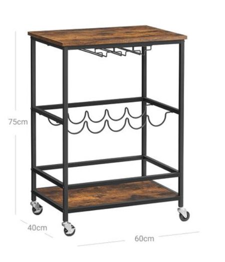 New Serving Trolley With Wine Rack - FREE P&P