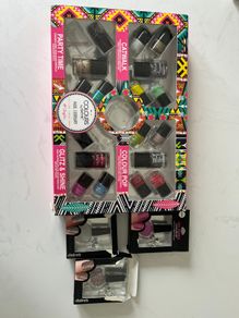 Colours by Technic Nail Varnish set and 3 Claire's Nail Pearls