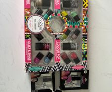 Colours by Technic Nail Varnish set and 3 Claire's Nail Pearls