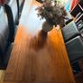 Stunning Solid Mahogany Dining Table & 8 Leather Chairs Image 3