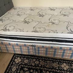 Double split base bed with 4 drawers