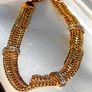 9ct Gold Gemset Woven Bracelet 4.60g 375 Hallmark Image 6
