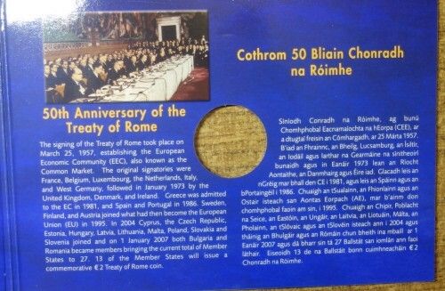 2007 Ireland Euro Coin Set - Treaty of Rome. 9 Coins. Uncirculated.