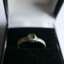 Vintage Sterling Silver 925 hallmarked Green Tourmaline Ring size R - 3,3g Image 3
