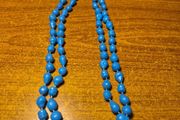 Vintage Azure Beaded Necklace