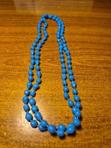 Vintage Azure Beaded Necklace