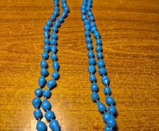 Vintage Azure Beaded Necklace