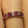 Natural Ruby & Zircon Band Ring Image 4