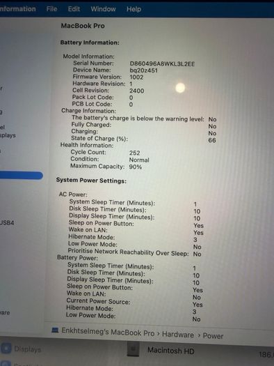 Macbook Pro 13-inch M1 2020 8gb Ram 256gb Storage