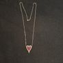 18k White Gold Necklace Natural diamond and ruby Image 2