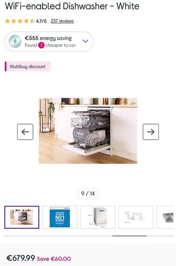 BOSCH Series 4 SMS4EMW06G Full-size WiFi-enabled Dishwasher - White