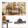 Home Bar Unit, L-Shaped Wine Bar Cabinet Table 3-Tier with Storage Shelves Image 4