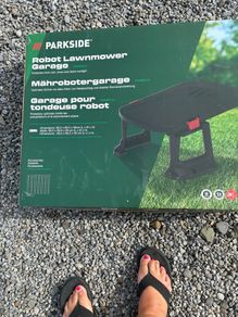 Parkside robot lawnmower garage