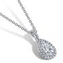 Certified Moissanite Teardrop Pendant Necklace Image 5