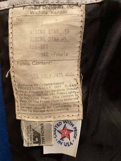 Vintage irish/American band jacket,  possibly militaria