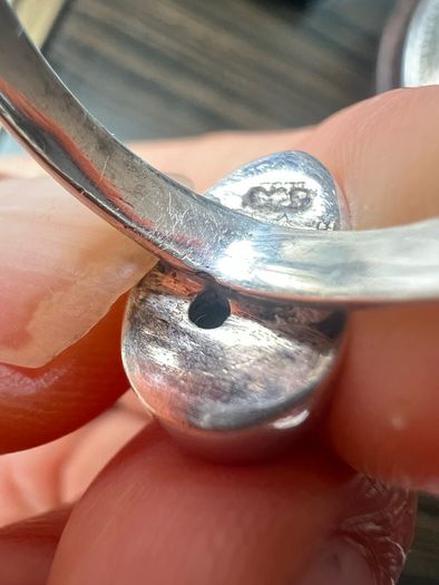 Vintage Sterling silver Larimar ring N