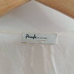 Pringle of Scotland Silk Bow Blouse - Ivory/Cream - Elegant Designer Top