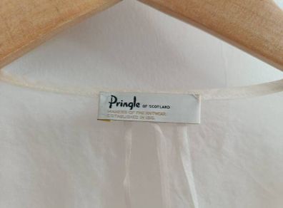Pringle of Scotland Silk Bow Blouse - Ivory/Cream - Elegant Designer Top